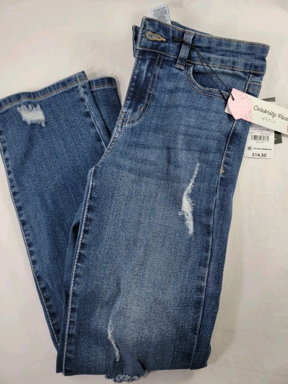 NWT NEW Celebrity Pink Girls Mid Rise Straight Jeans Youth Size 10